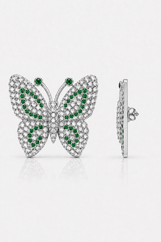 The Butterfly Pin - Emerald