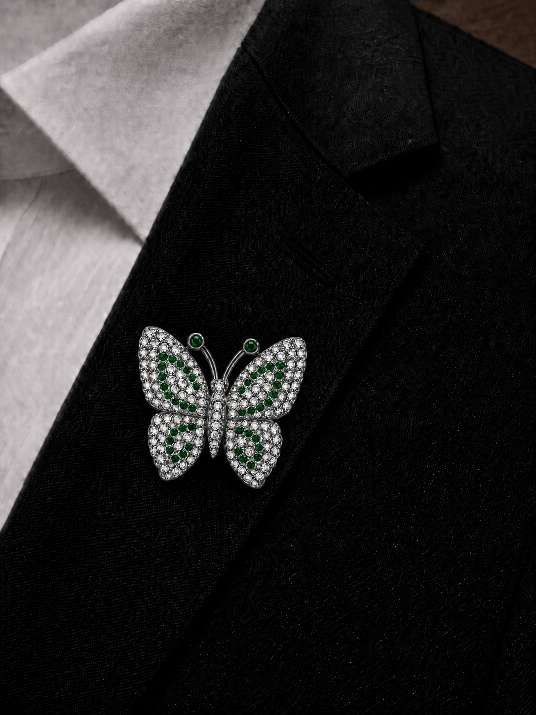 The Butterfly Pin - Emerald